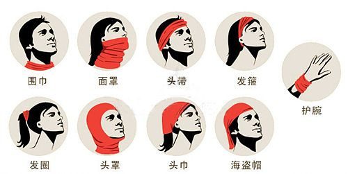 魔术头巾的绑法